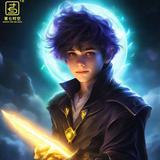 NO 拷贝.183，异域少年，尤贝罗，种族变幻使：男，画一张发光的少年星月魔法师的图片，.jpg