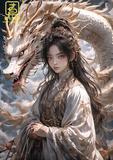 ****234，角色名：程双翎，第五时空女主角，逆向凤凰之力召唤银龙。肩披黑色狮虎纹披风，气宇轩昂，